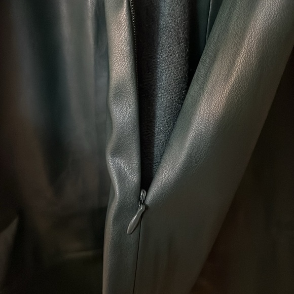 Zara dark green skinny leather pants NWT size Xs Matrix vibres - Picture 6 of 10